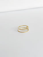 Parallel Double 18k Gold Vermeil Ring
