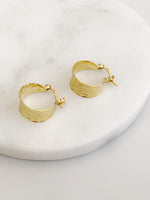 Hammered Gold Hoops