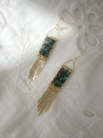 Peace Crystal Chrysocolla Statement earrings