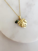 Emerald Leaf Necklace