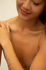 Fine Paperclip Necklace - Gold Vermeil