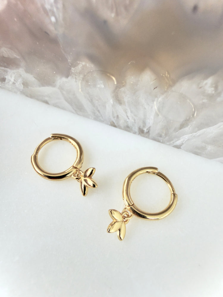 Petal Huggie Hoops