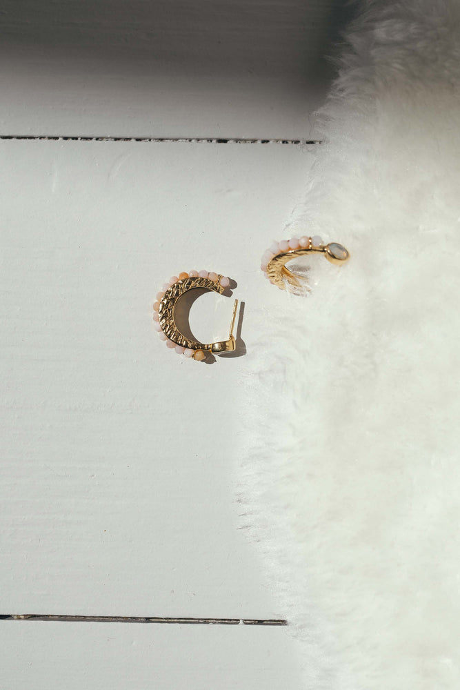 Eclipse Hoops - Pink Opal