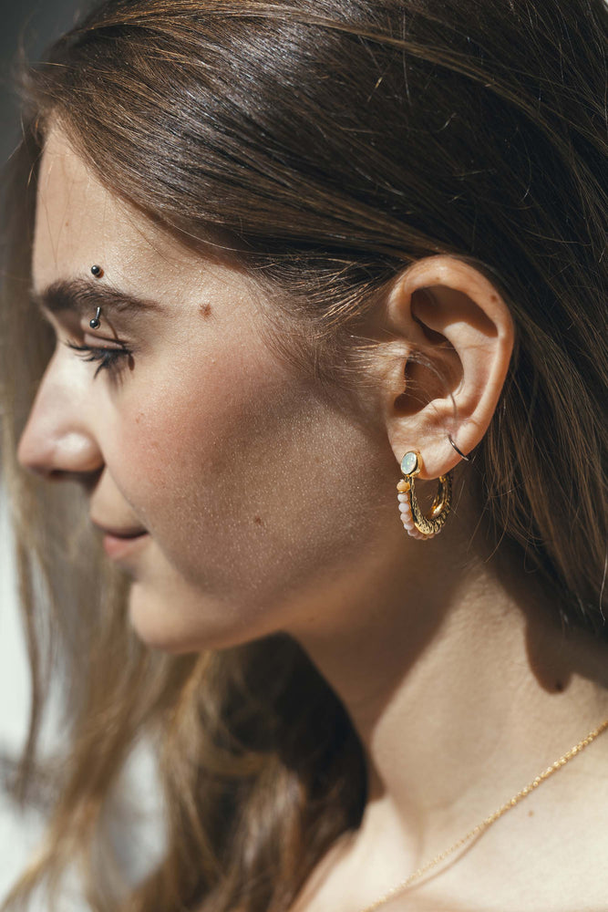 Eclipse Hoops - Pink Opal