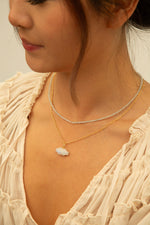Moonstone Cloud Paperclip Necklace