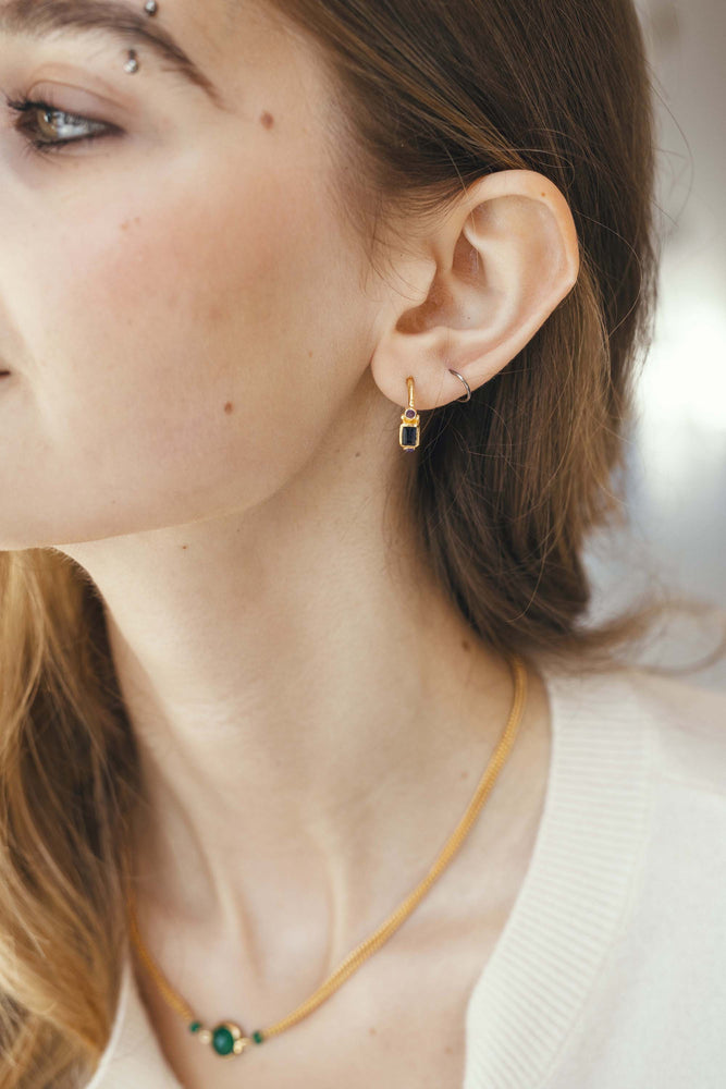 Nya Iolite and Amethyst Earrings