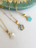 Abalone Shell Clover Necklace