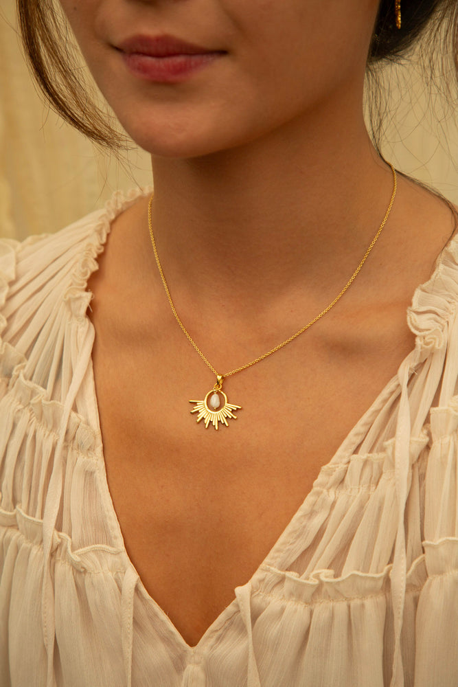 Pearl Sunburst Necklace