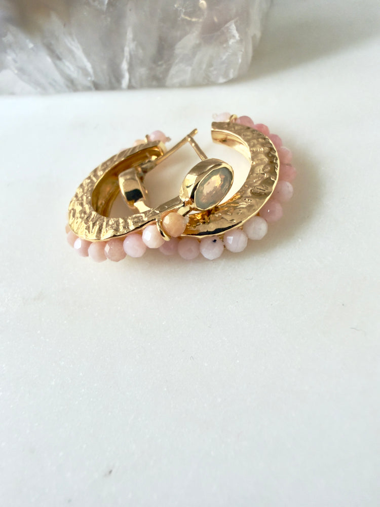 Eclipse Hoops - Pink Opal