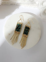 Peace Crystal Chrysocolla Statement earrings