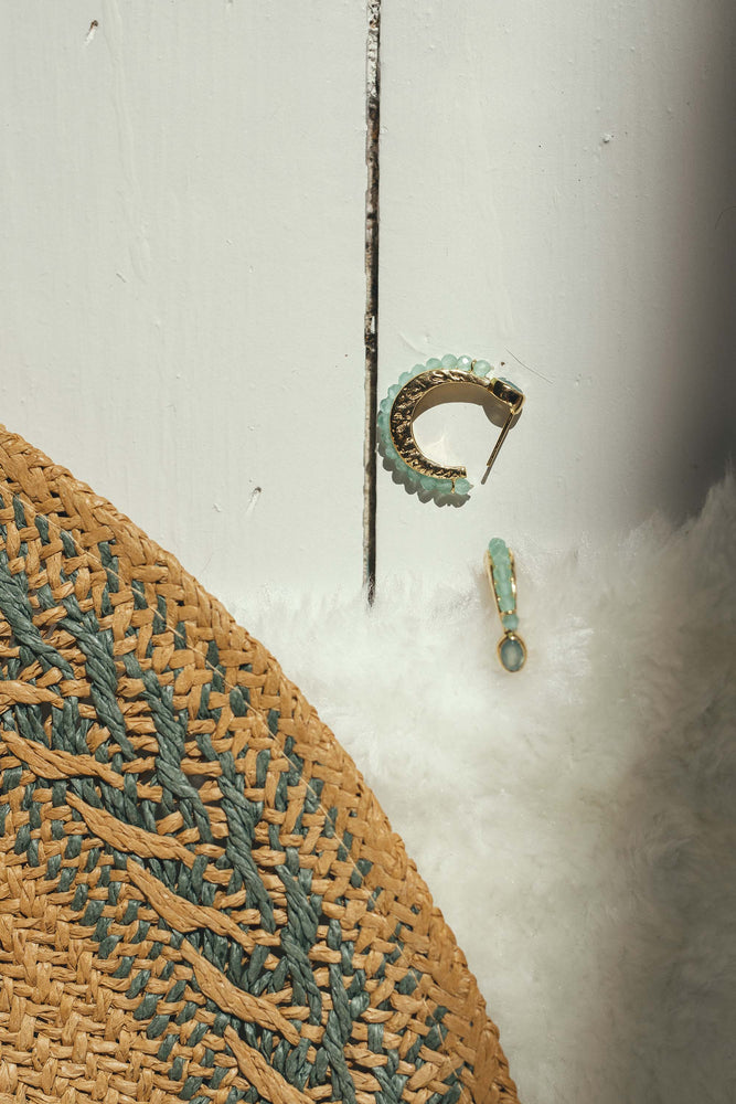 Eclipse Hoops - Aqua Chalcedony