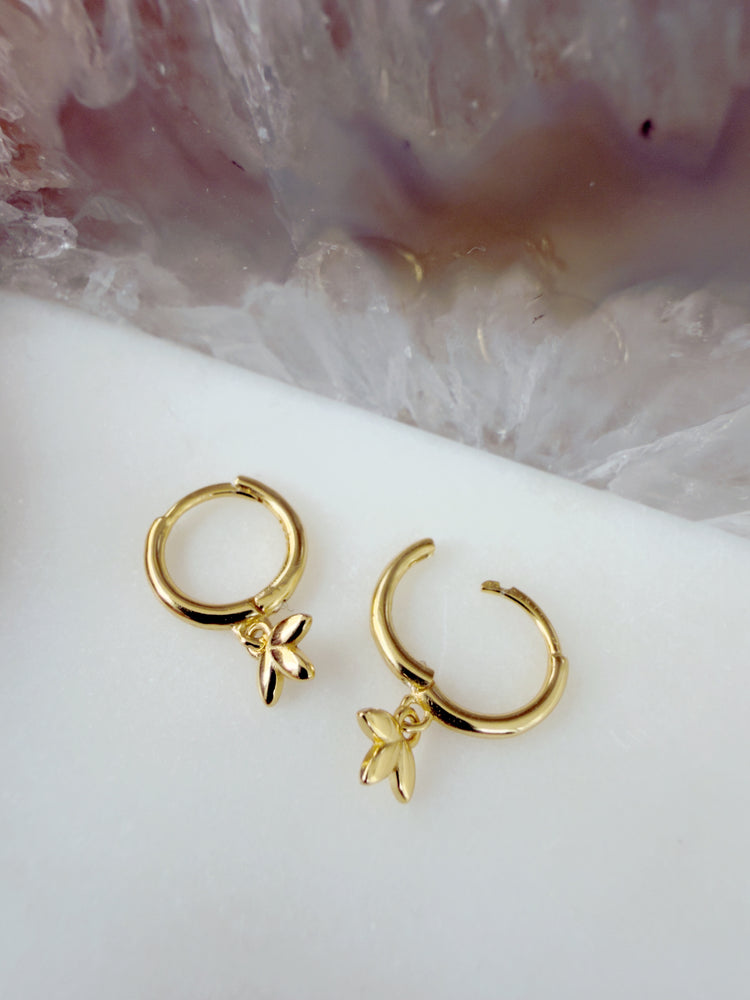 Petal Huggie Hoops