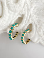 Turquoise Hoops