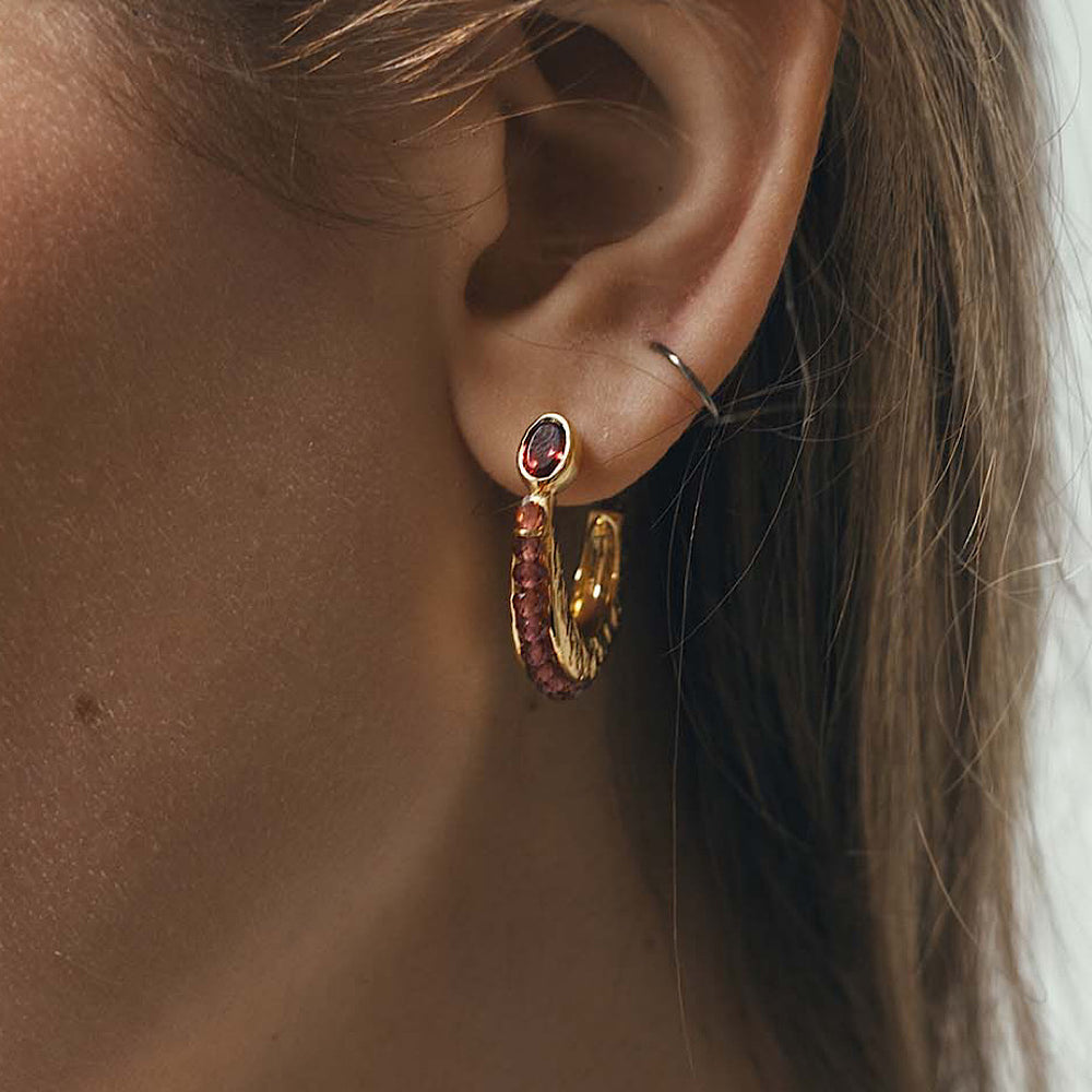 Eclipse Hoops - Garnet