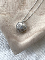 Moonstone Heart Wishing Locket - Sterling Silver