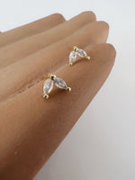 Majestic Marquise Gold Vermeil Studs