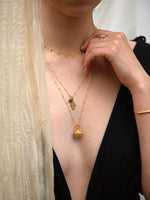Isabella Ornate Locket Charm Necklace