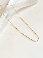 Gold Vermeil Sparkly Diamond Cut Necklace