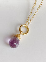 Wire Wrapped Amethyst Charm