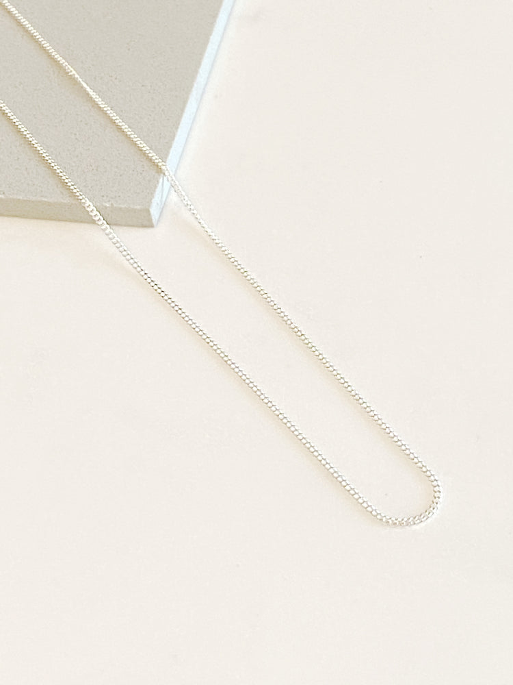 Sterling Silver Fine Curb Necklace - various lengths