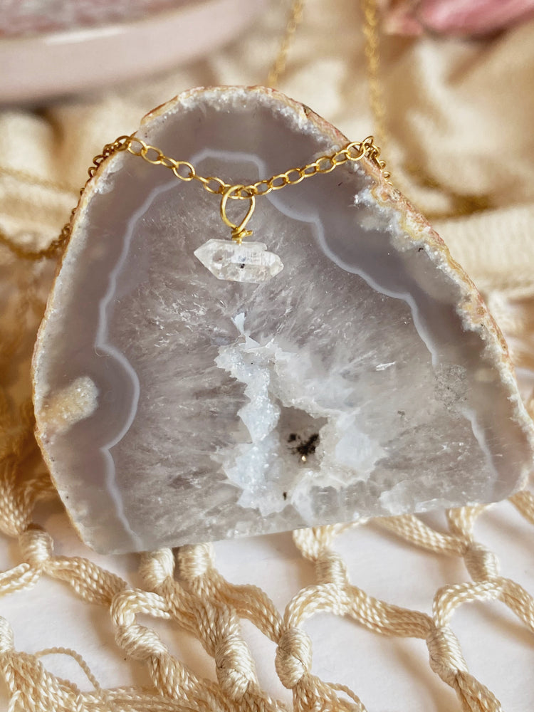 Delicate Herkimer Diamond Necklace