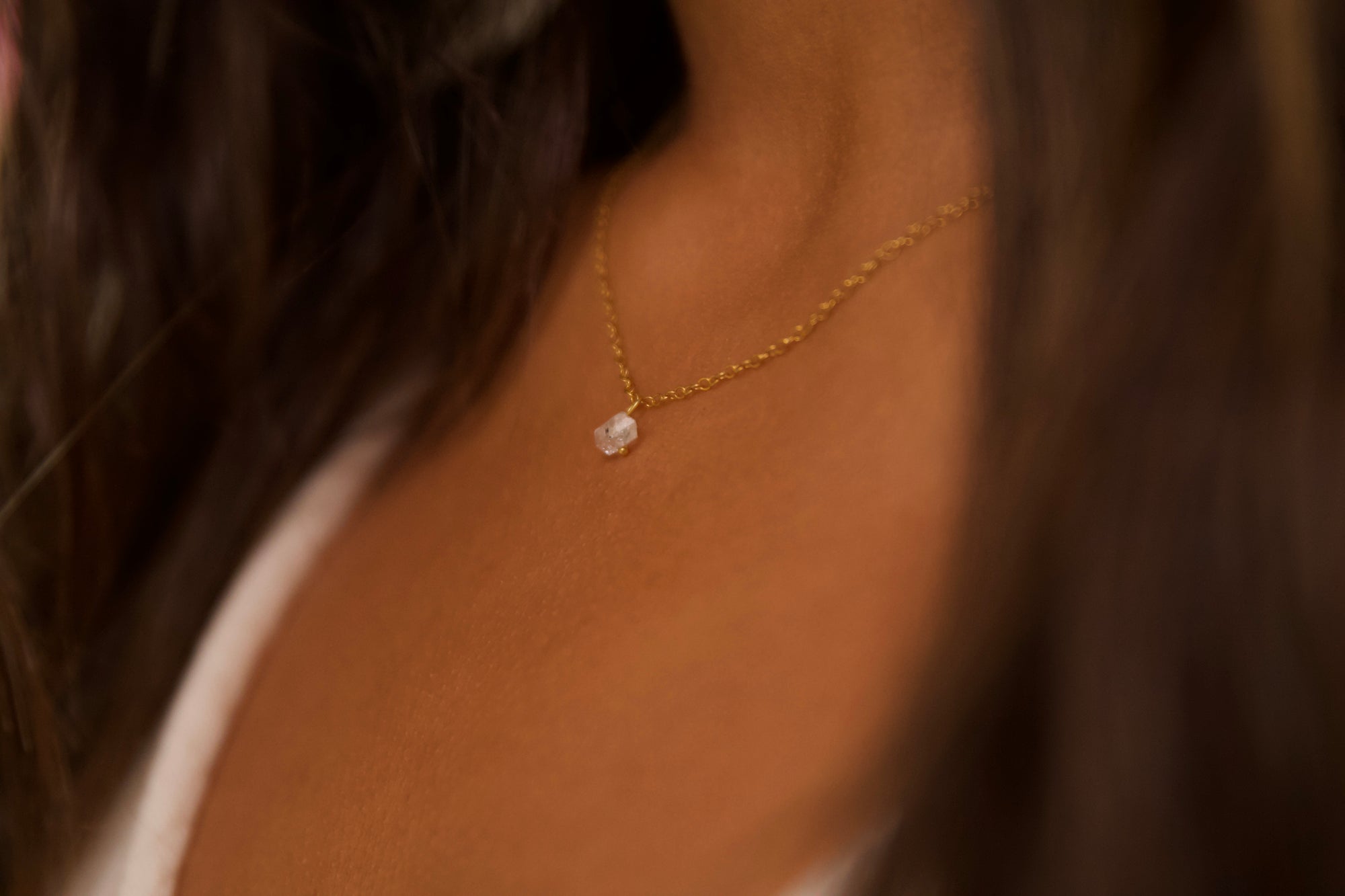 Delicate sale diamond necklace