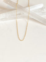 Gold Vermeil Trace Chain Necklace 16-18 inch