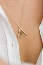 Guardian Triangle Smokey Quartz Necklace 