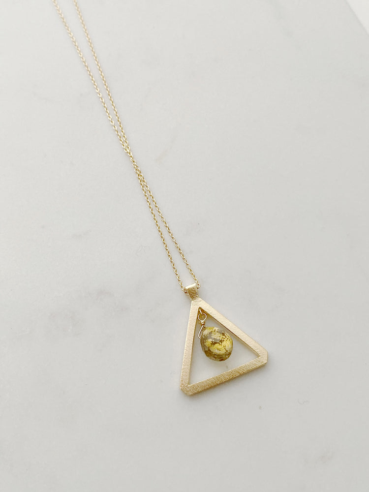 Guardian Triangle Smokey Quartz Necklace