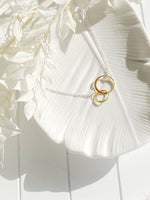 Infinity Circle Necklace Silver and Gold