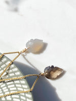 Smokey Quartz Gemstone Leaf Necklace