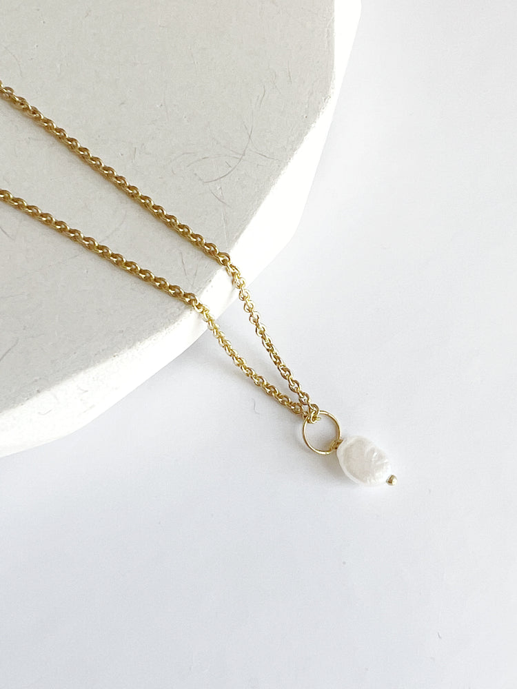 Delicate Single Pearl Necklace