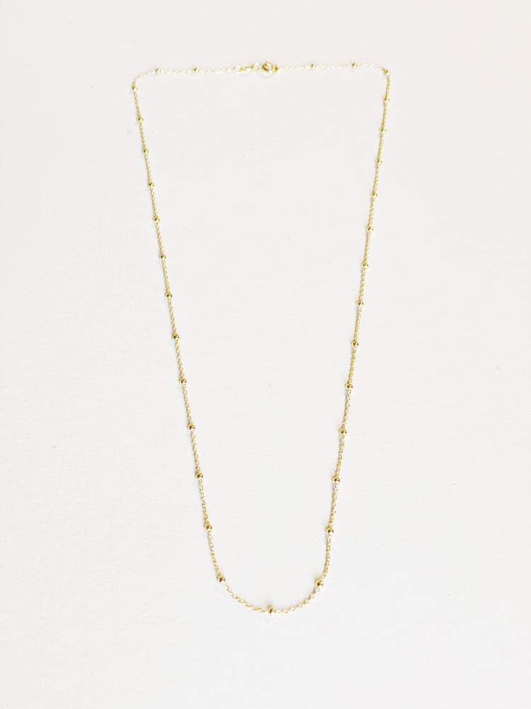 Gold Vermeil Satellite Chain Necklace 20 inch