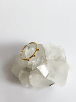 Three Bubble CZ Diamond Ring 18k Gold Vermeil