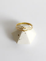 Duo Dot Crown 18k Gold Vermeil Ring