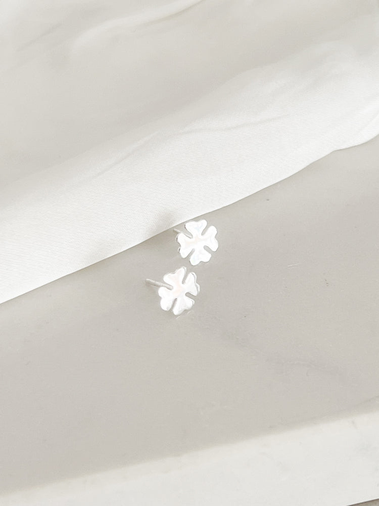 Four Leaf Clover Sterling Silver Studs