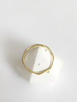 Faceted 18k Gold Vermeil Stacking Ring