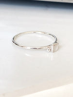 Delicate Square Mother of Pearl Ring