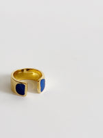 Two Moon Lapis Lazuli Ring