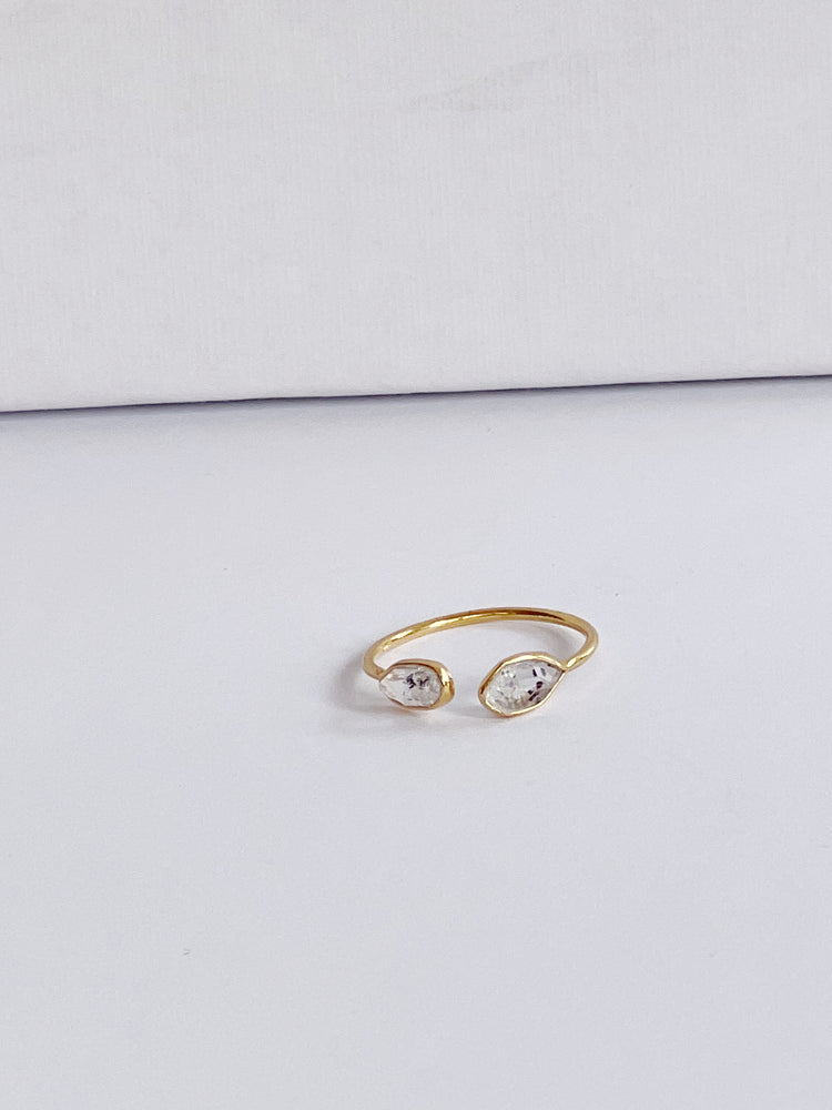 Herkimer Diamond adjustable Ring
