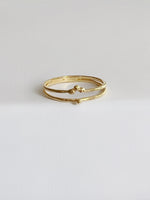 Duo Dot Crown 18k Gold Vermeil Ring