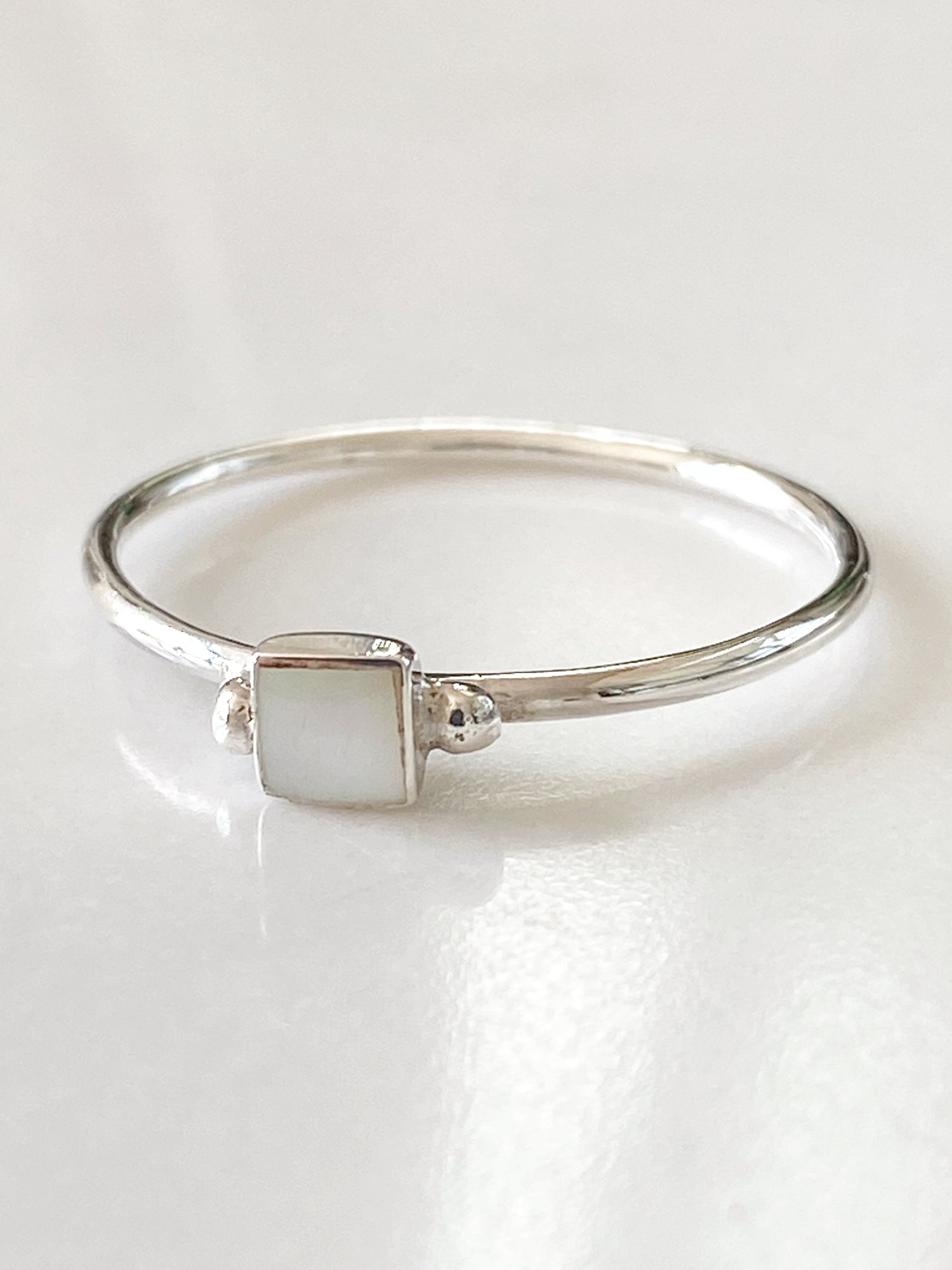 Mother of Pearl Silver Rings - White, Square, and more.. by OrlaSilver