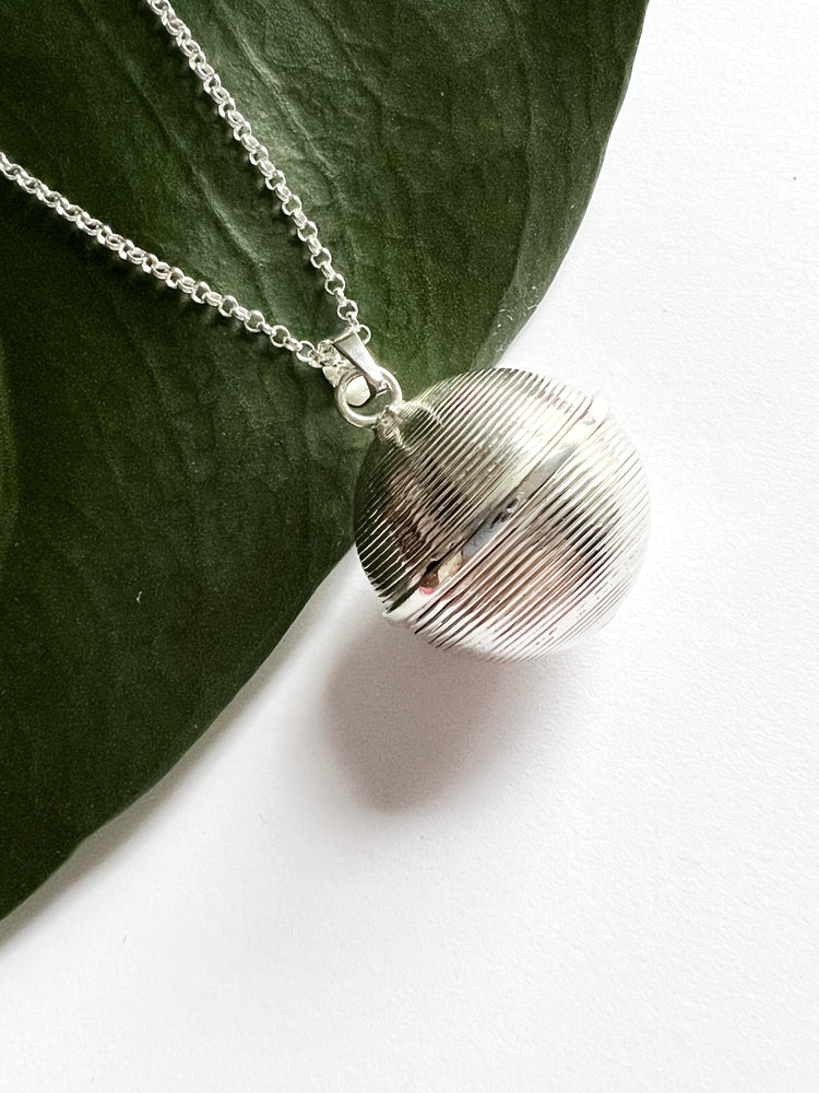 Large Sterling Silver Balance Harmony Ball Necklace
