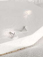 Tiny Triangle Studs Sterling Silver