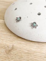 Star Flower Turquoise Studs