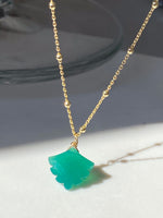 Green Onyx Fan Necklace